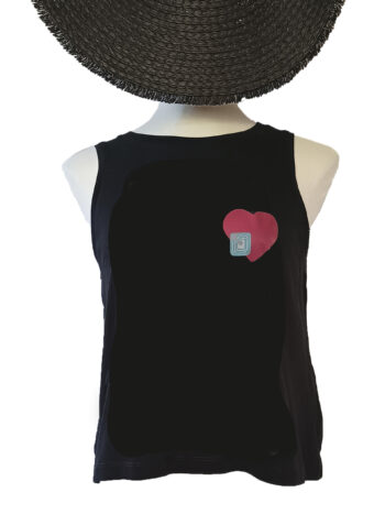 Camiseta tirantes corazón con antirrobo