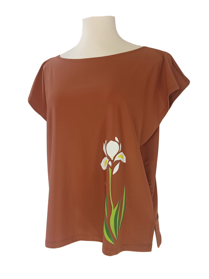 Camiseta UPF 50+ Iris blanco con patrón 4Esquinas - Imagen 2