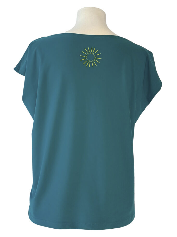 Camiseta UPF 50+ Iris blanco con patrón 4Esquinas - Imagen 7